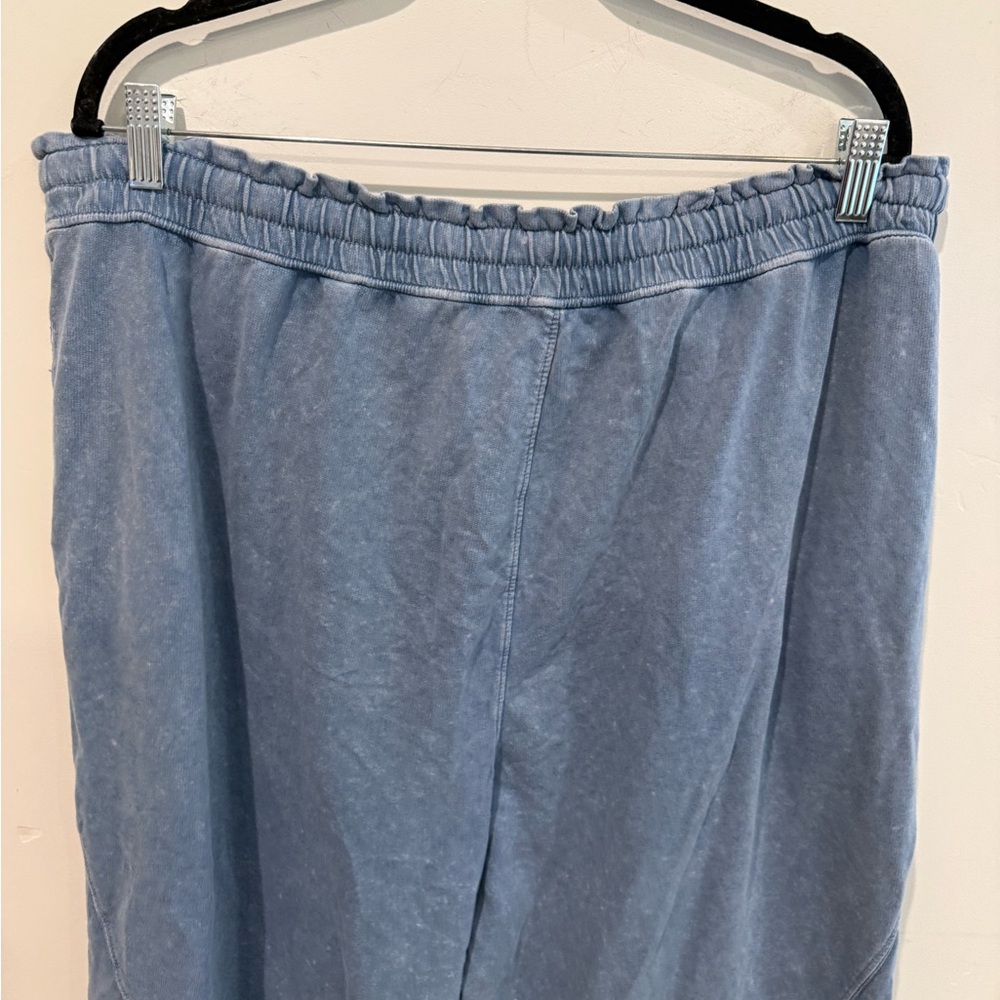 Aerie Blue Wide Leg Sweatpants Womens Plus Size XL Baggy Loungewear Casual Cozy - Picture 6 of 8